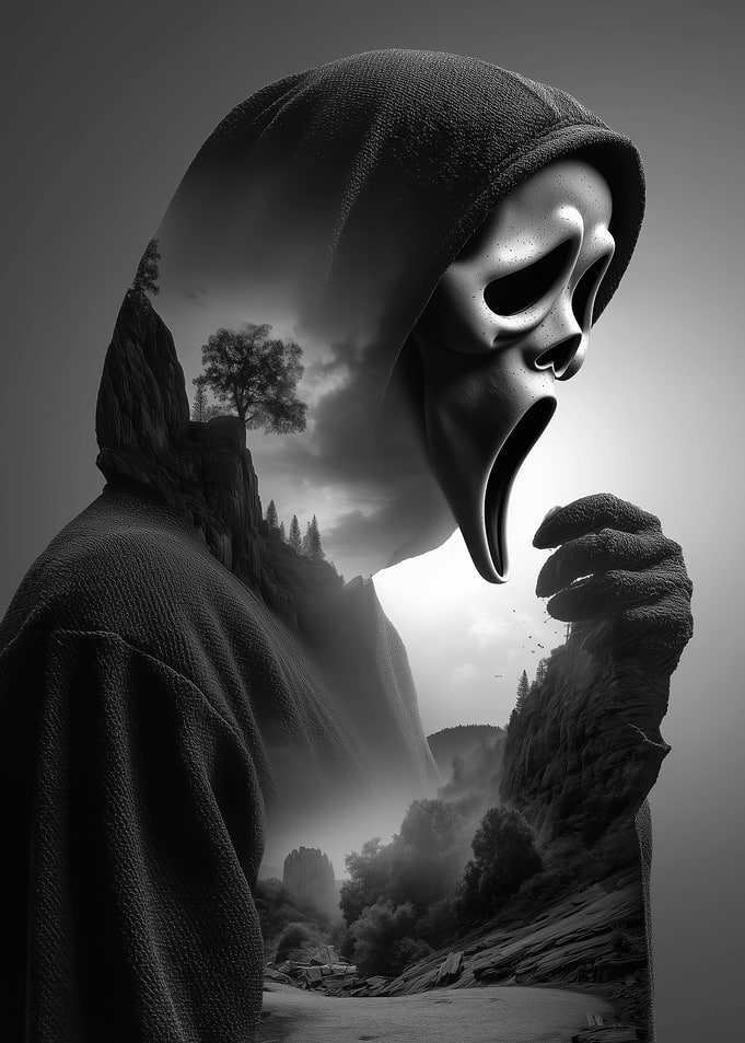 Ghostface Landscape Double Exposure