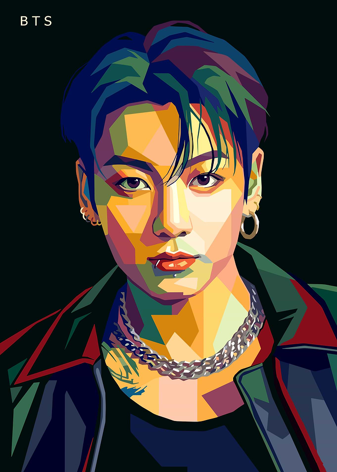 BTS Jungkook Pop Art Portrait