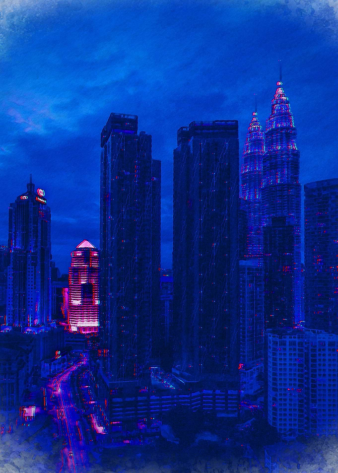 Cyberpunk Cityscape at Night