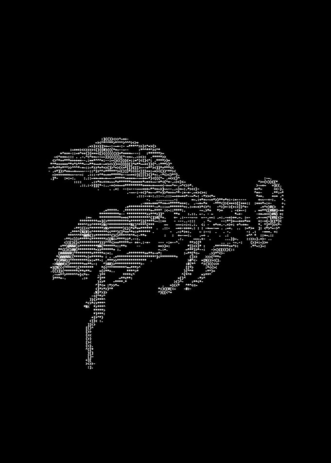 Text Art Wasp Illustration — ASCII art