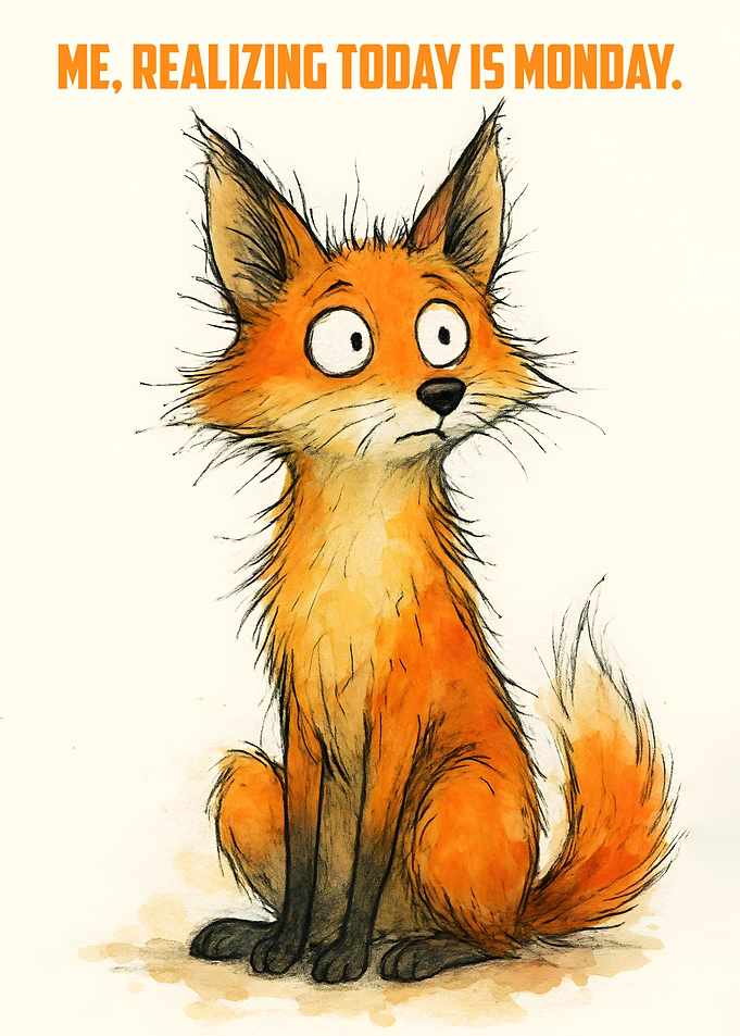 Fox Realizing It's Monday