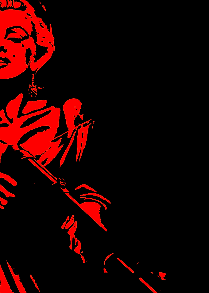 Marilyn Monroe with a rifle