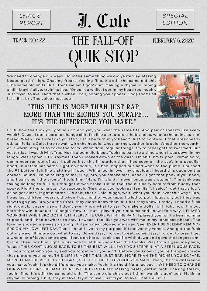 J. Cole Quik Stop