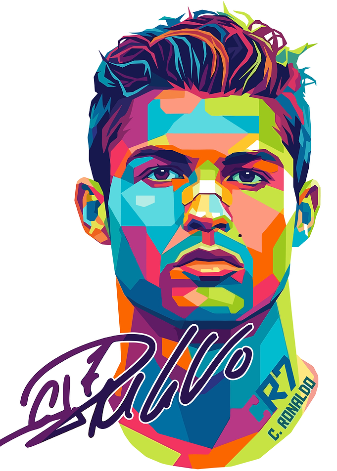 Cristiano Ronaldo Pop Art Portrait