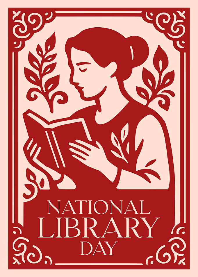 National Library Day Woman Reading