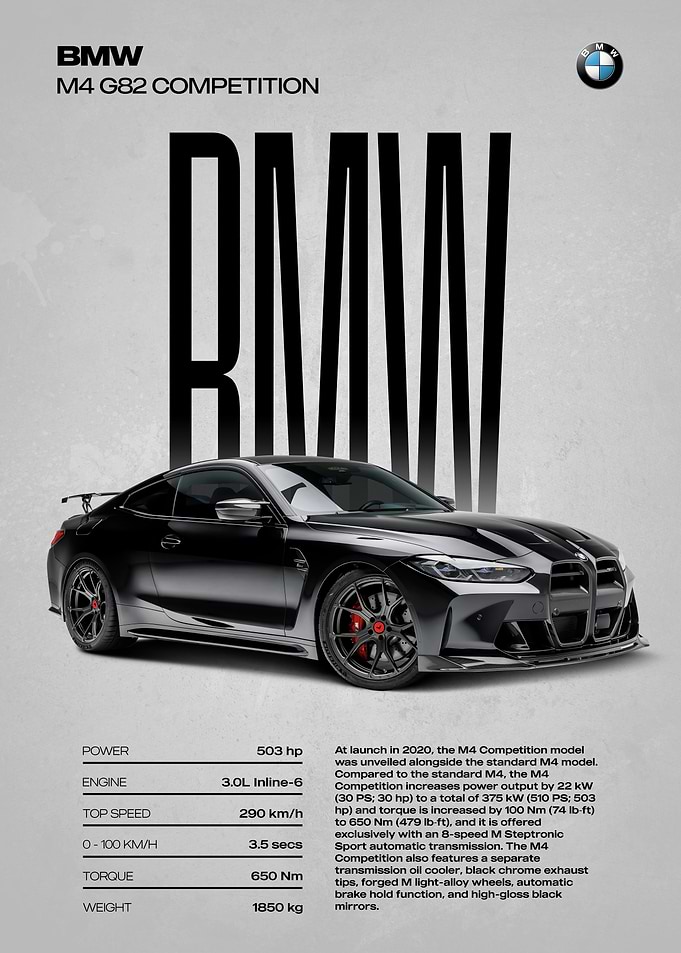 BMW M4 G82 Competition Poster