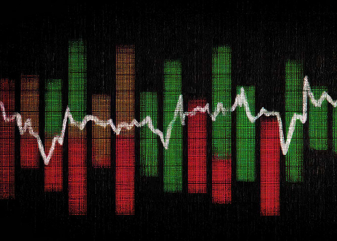 Stock Market Bar Chart and Line Graph