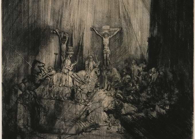 Rembrandt's Crucifixion Etching