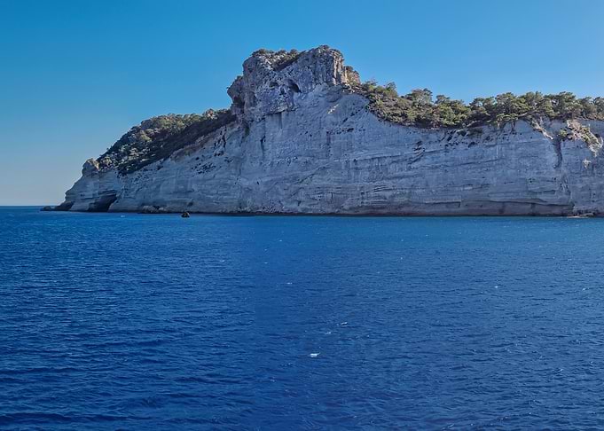 Coastal Cliff Overlooking Blue Ocean