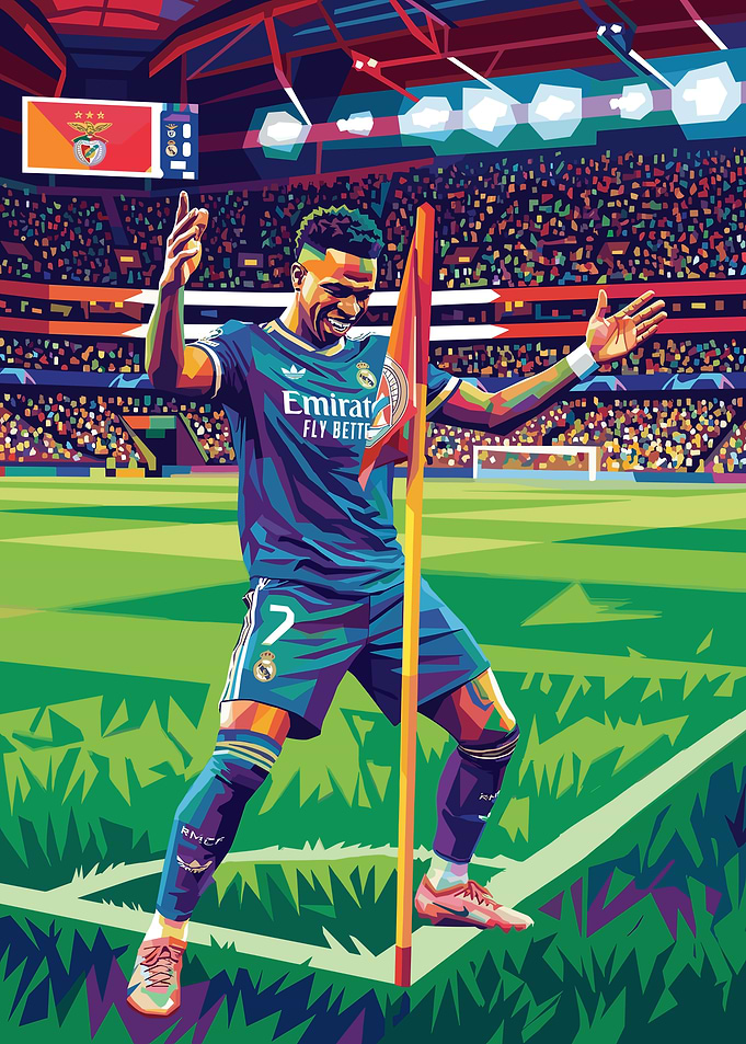 Football Player Celebrating Goal