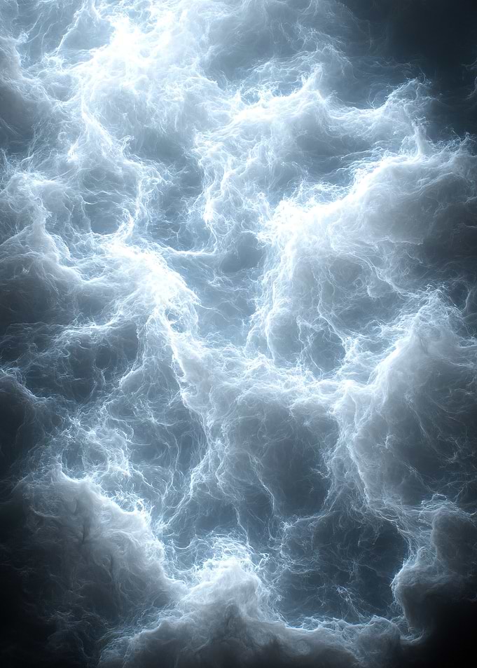 Abstract Blue and White Swirls
