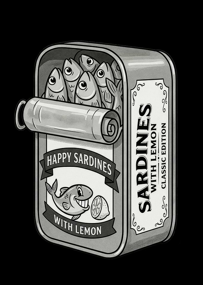 Happy Sardines with Lemon Can