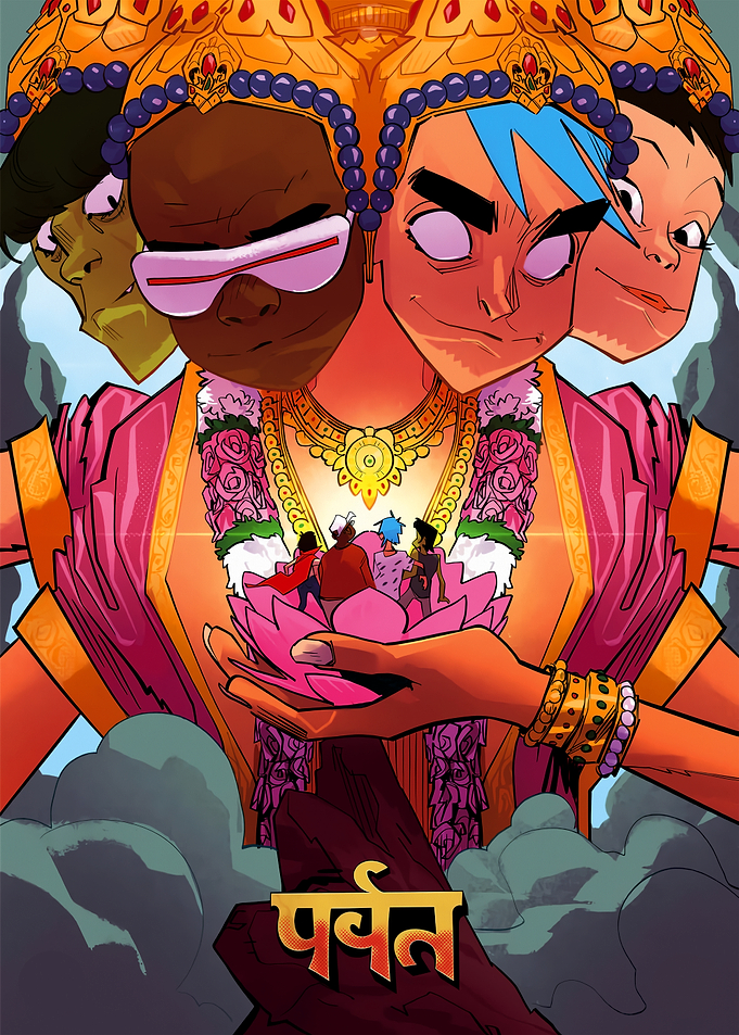 Gorillaz in a Divine Indian Setting