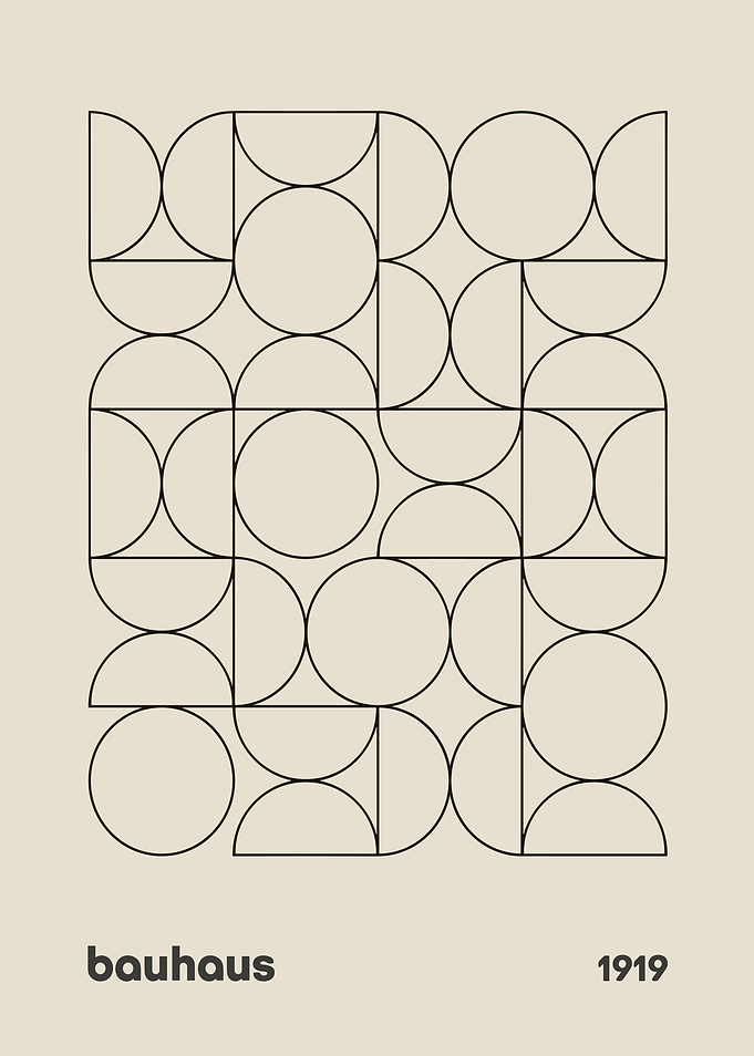 Bauhaus 1919 Geometric Poster