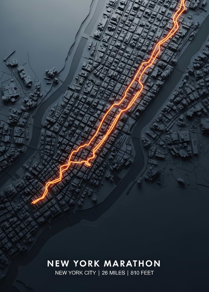 New York Marathon Map