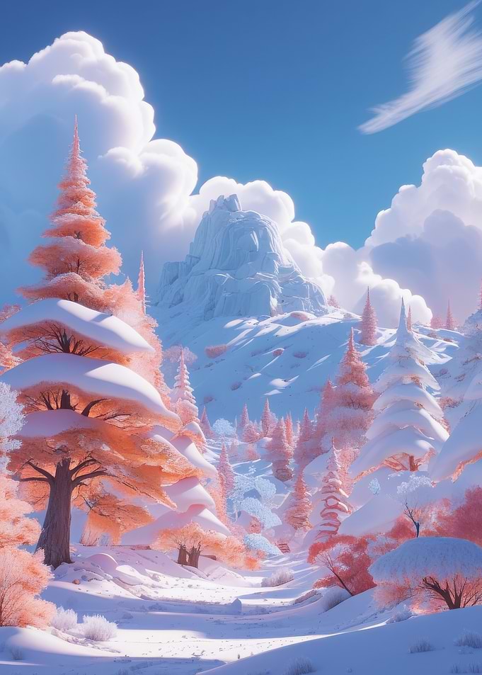 Enchanting Winter Forest Landscape