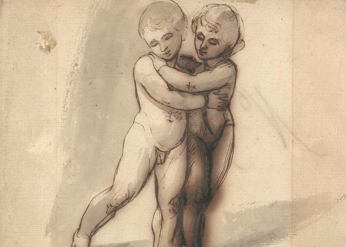 Two Cherubs Embracing