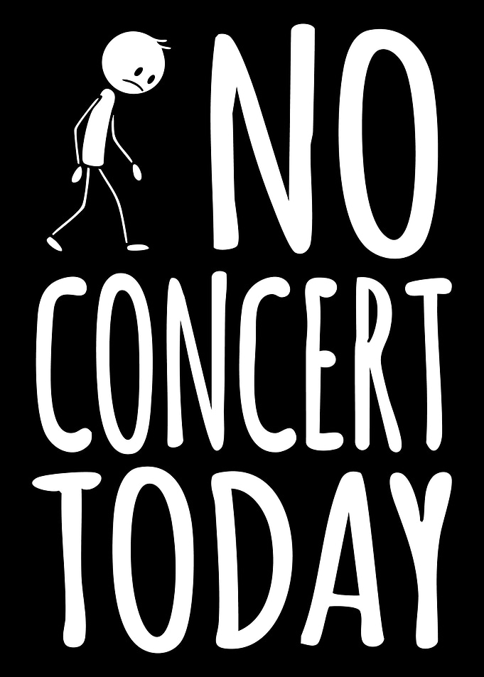 No Concert Today Stick Figure