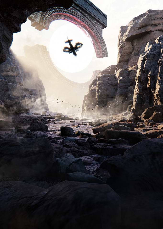 Alien Archway and Aircraft