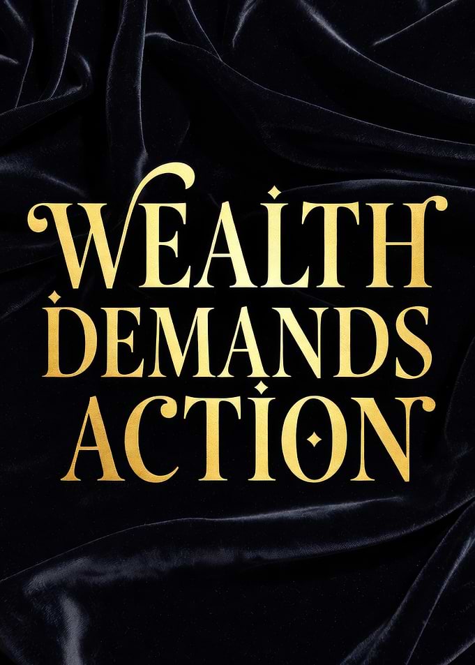 Wealth Demands Action Text Art