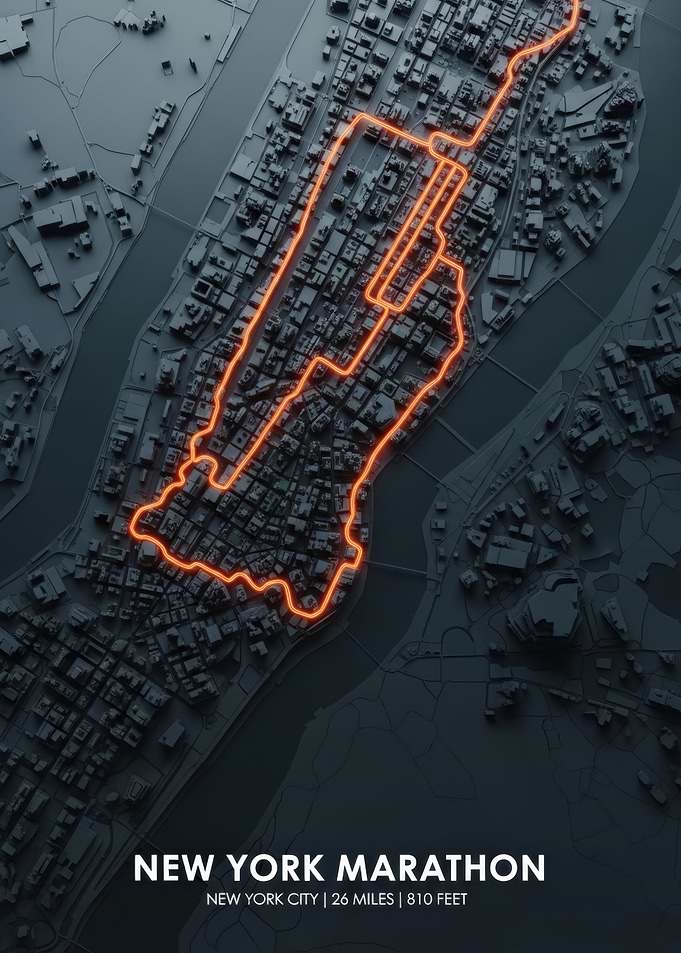New York Marathon Map