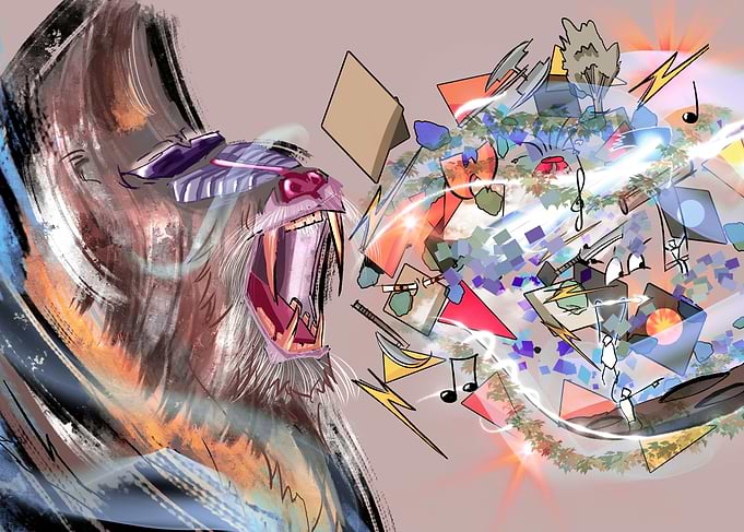 Baboon doodles