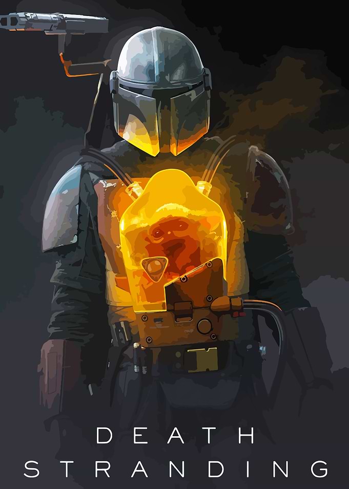 Mandalorian with Death Stranding Baby