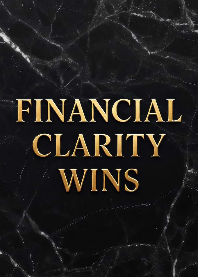 Financial Clarity Wins Text Art