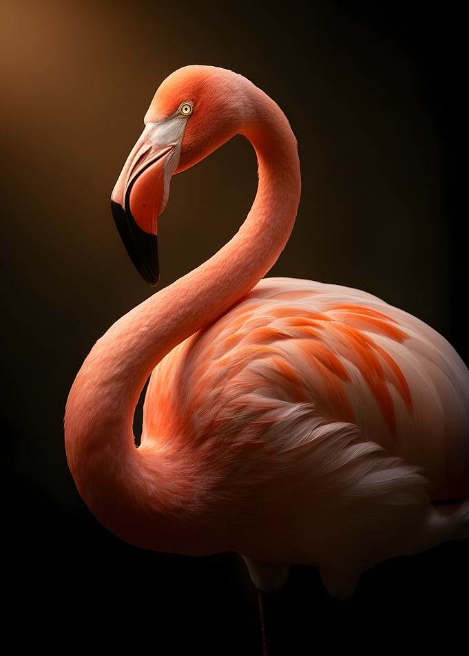 Close-up of a pink flamingo