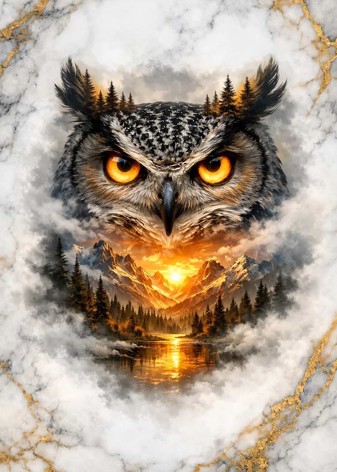 Majestic Owl Landscape