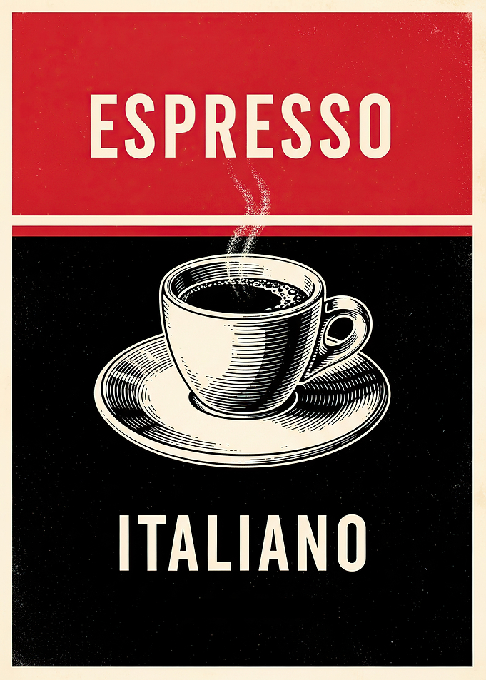 Espresso Italiano Coffee Poster