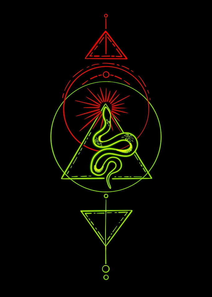 Geometric Snake Symbol
