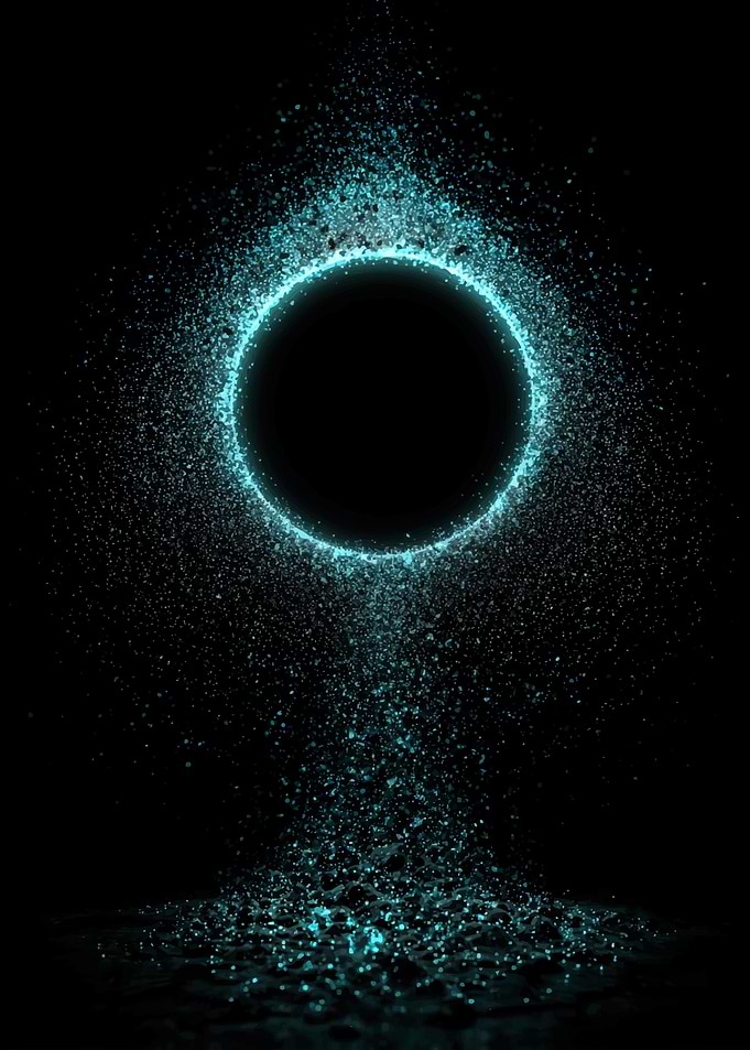 Glowing Ring of Particles