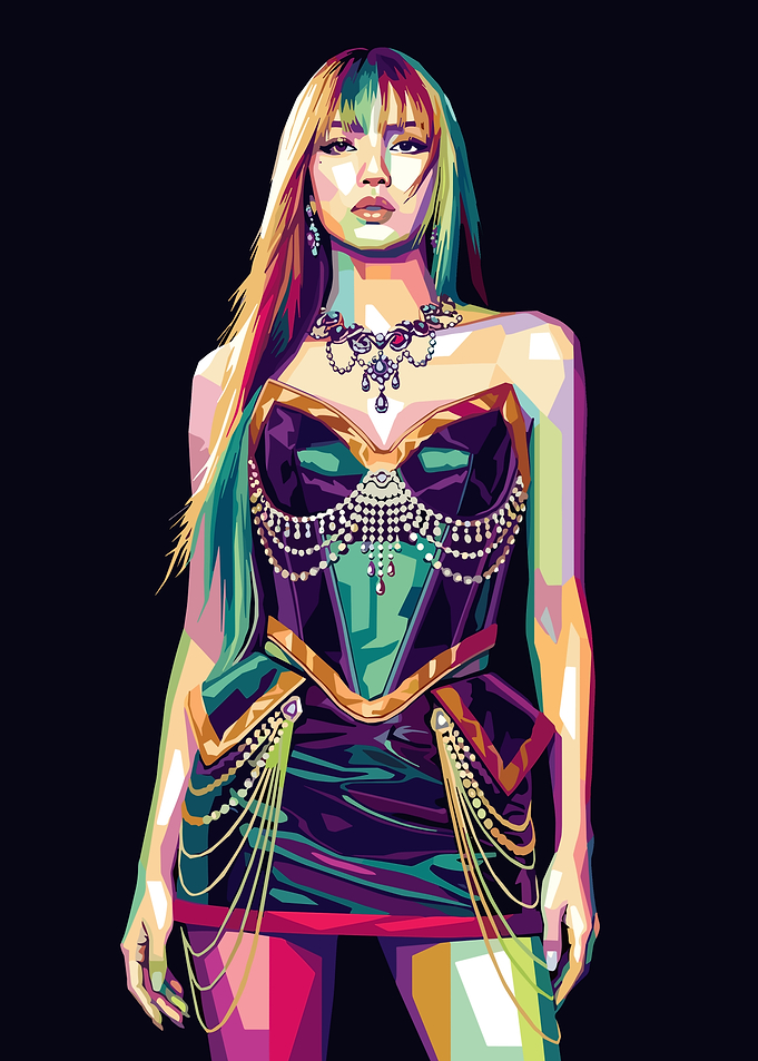 Lisa Blackpink Pop Art Portrait