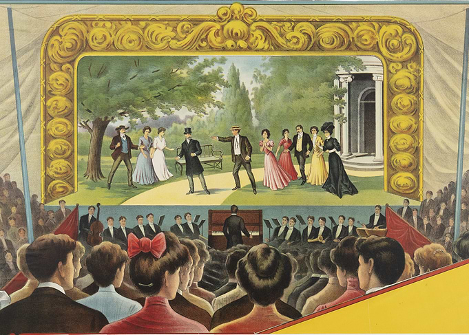 Vintage Theater Performance Scene