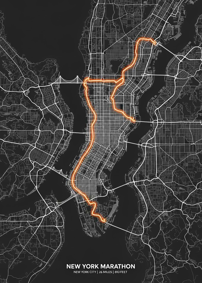 New York Marathon Map