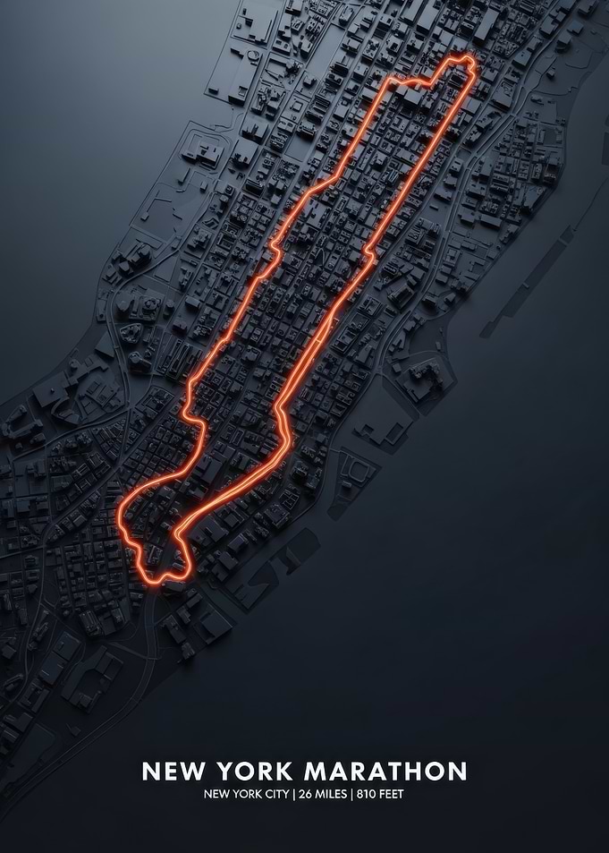 New York Marathon Map
