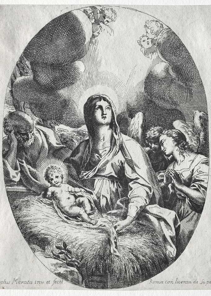 The Nativity Scene with Angels