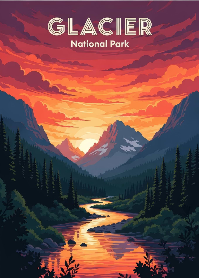 Glacier National Park Sunset