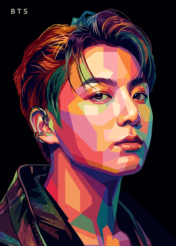 BTS Jungkook Pop Art Portrait