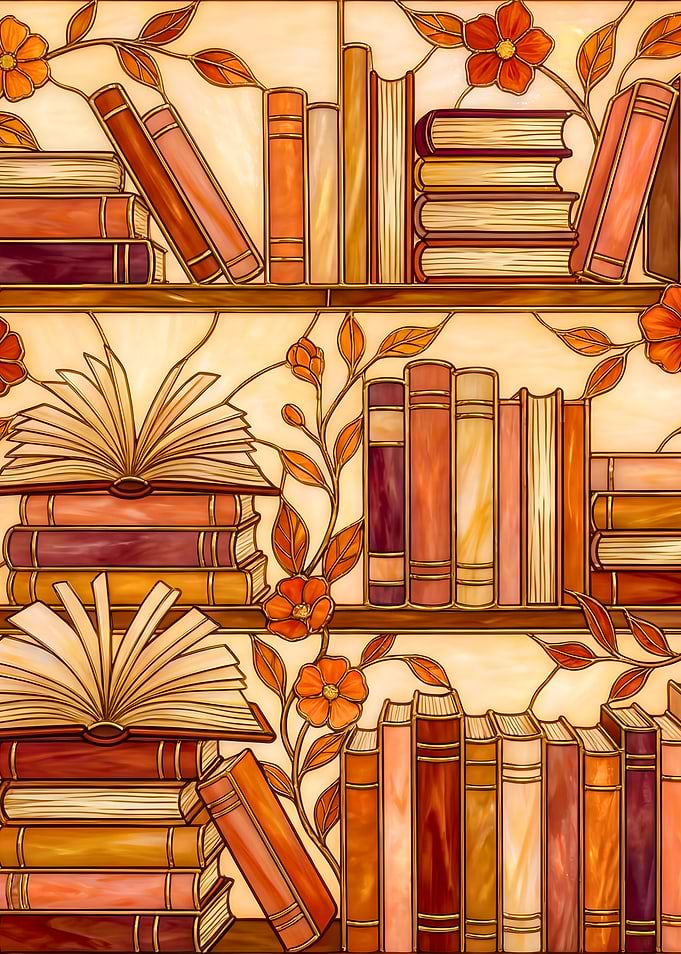 Botanical Stained Glass Library