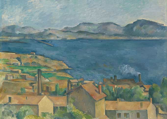 Coastal Industrial Landscape Painting