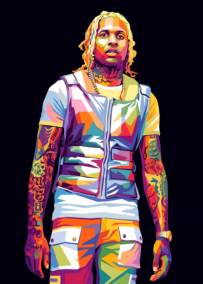 Colorful Portrait of Lil Durk