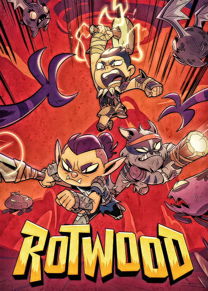 Rotwood Cartoon Characters Fighting