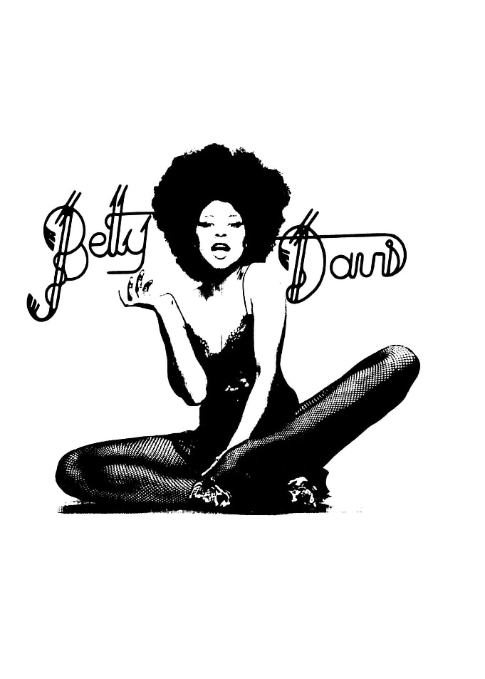 Betty Davis Black and White Portrait