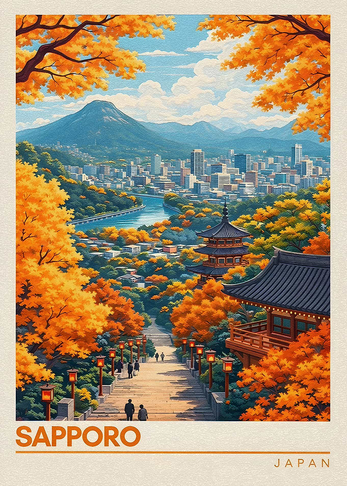 Sapporo Cityscape in Autumn