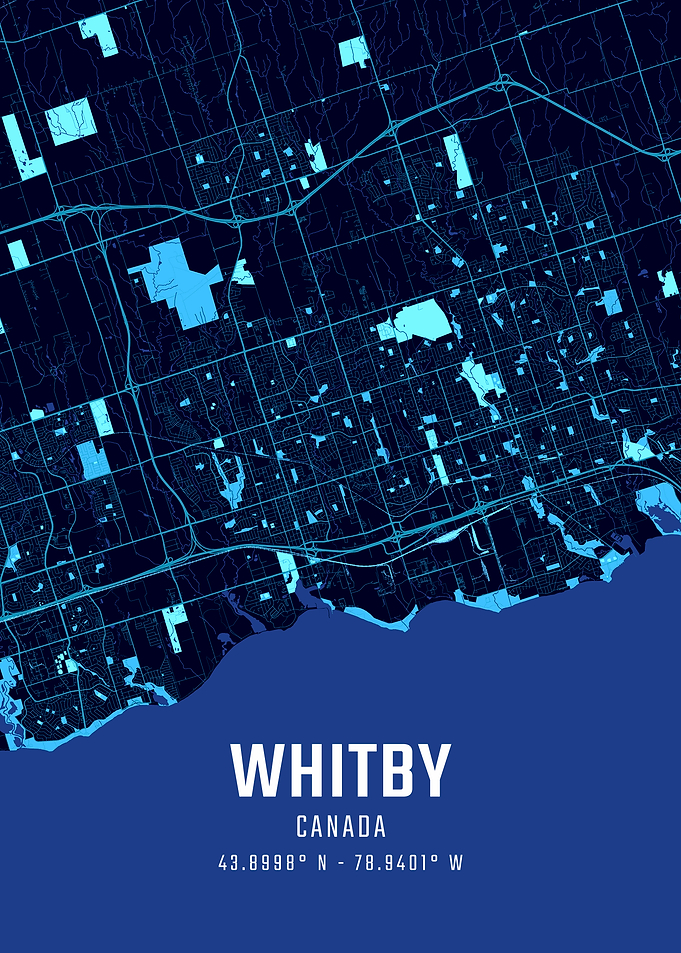 Whitby Canada Midnight City Map