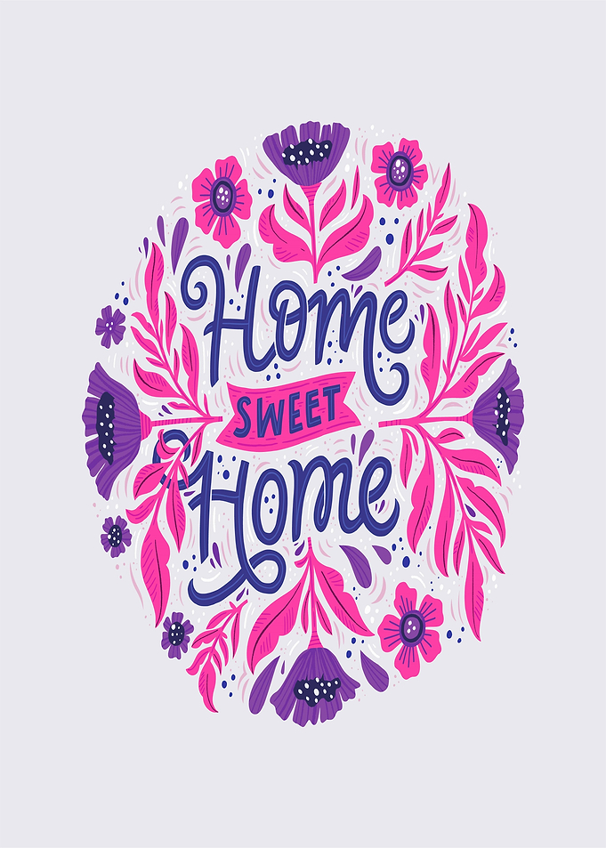 Home Sweet Home Floral Art