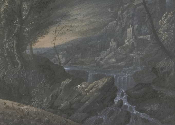 Ruined Castle in a Dramatic Landscape