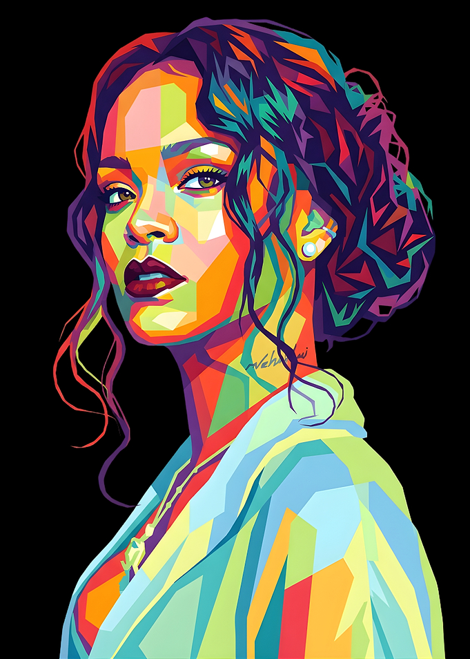 Rihanna Pop Art Portrait